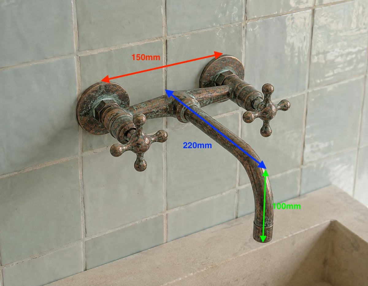 Aged wall faucet