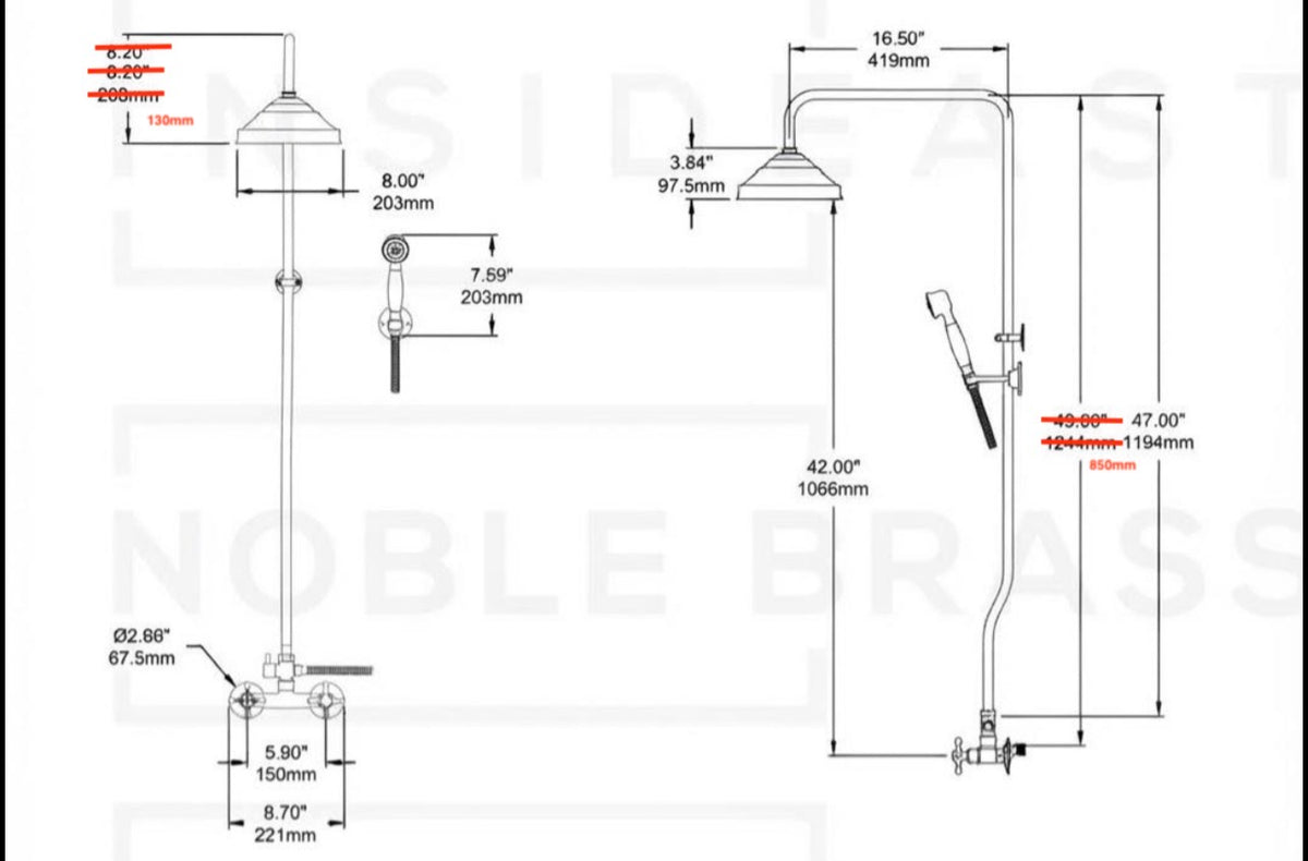 Aged Shower system
