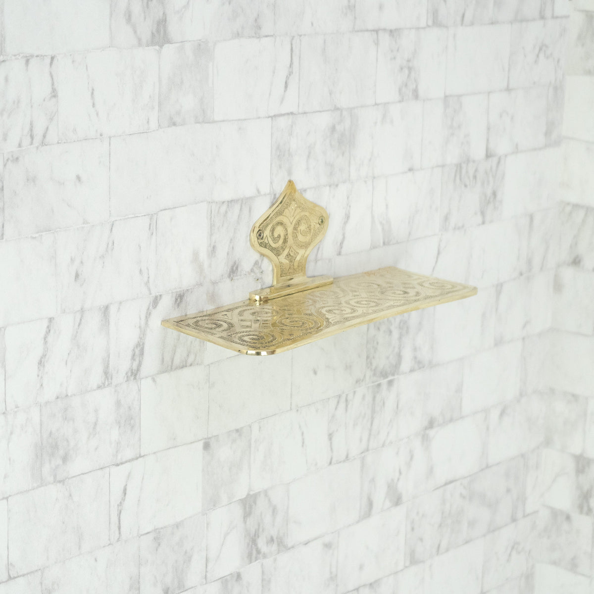 Allure Brass Wall Shelf