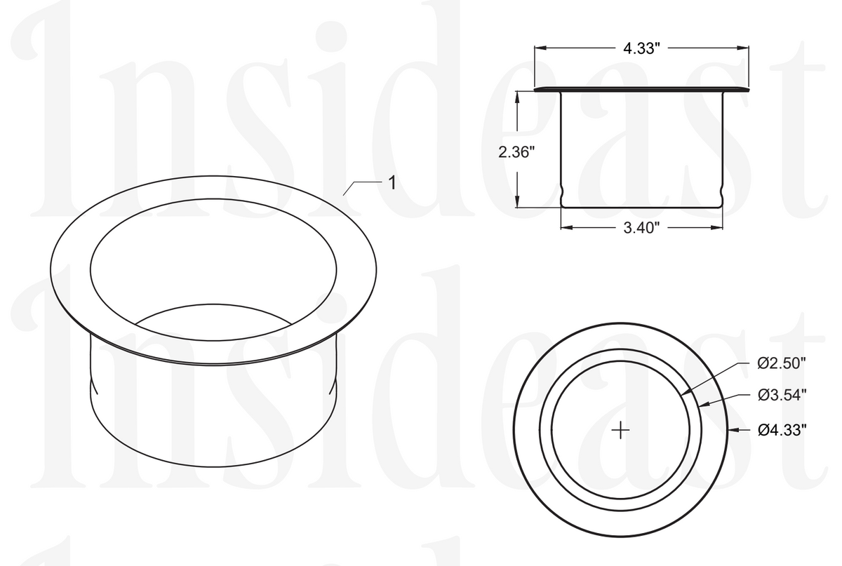 Authentic Solid Brass Kitchen Sink Flange – Unlacquered Living Finish