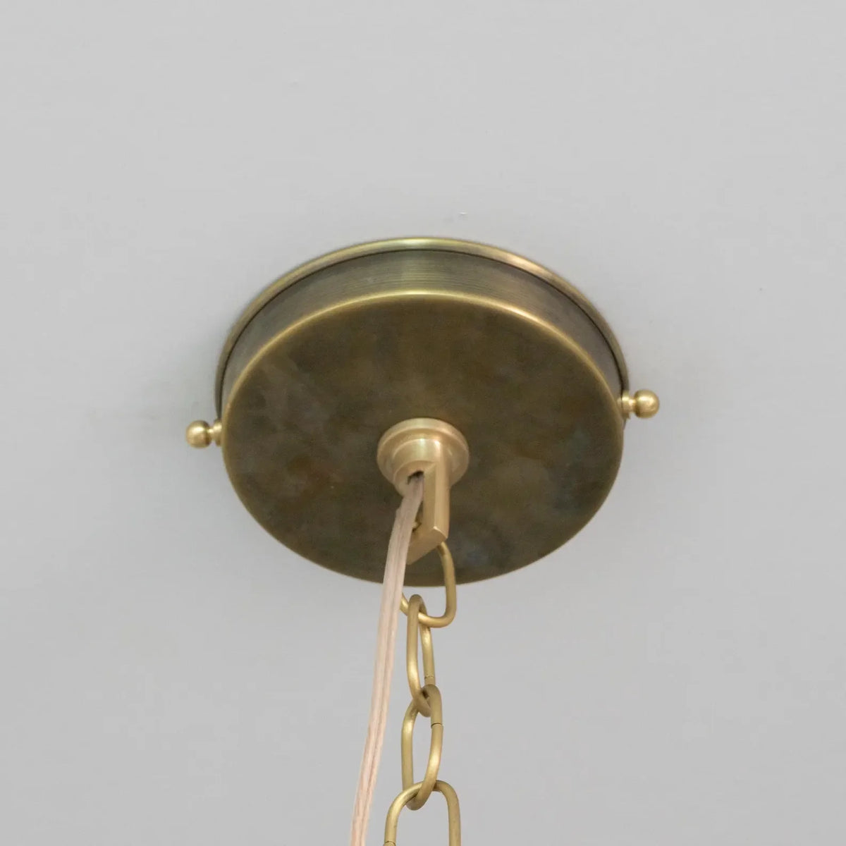 Blue Patina Dome Pendant Light, Vintage Kitchen Island Ceiling Fixture