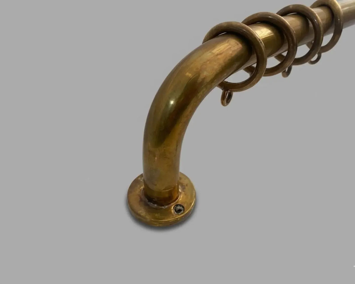 Burnished Brass French Return 20 mm Curtain Rod with Rings