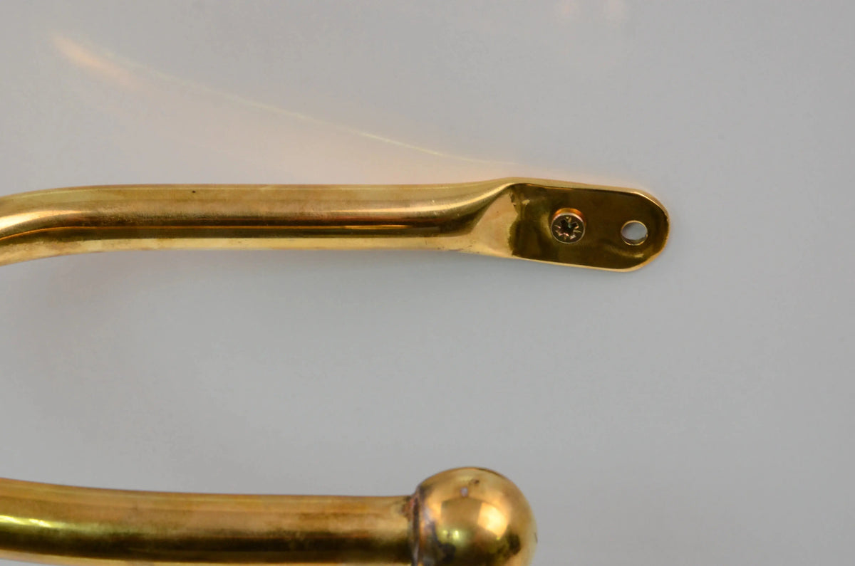 Brass Curtain Holdback, Minimalist U Shape Drapery Tieback