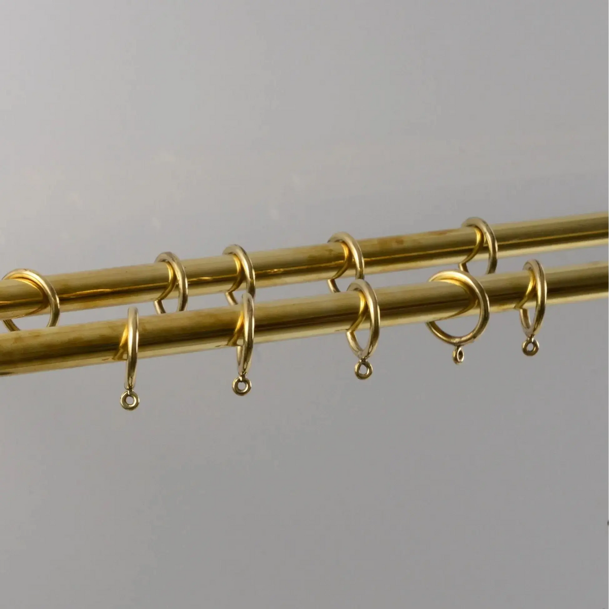 Double Brass Curtain Rod With Rings,DDP shipping
