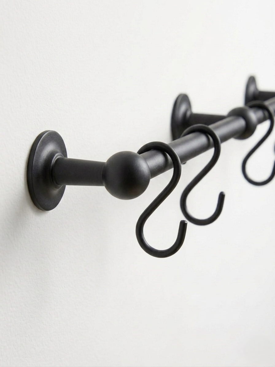 Matte Black Pot Rail - The Utensil Rail