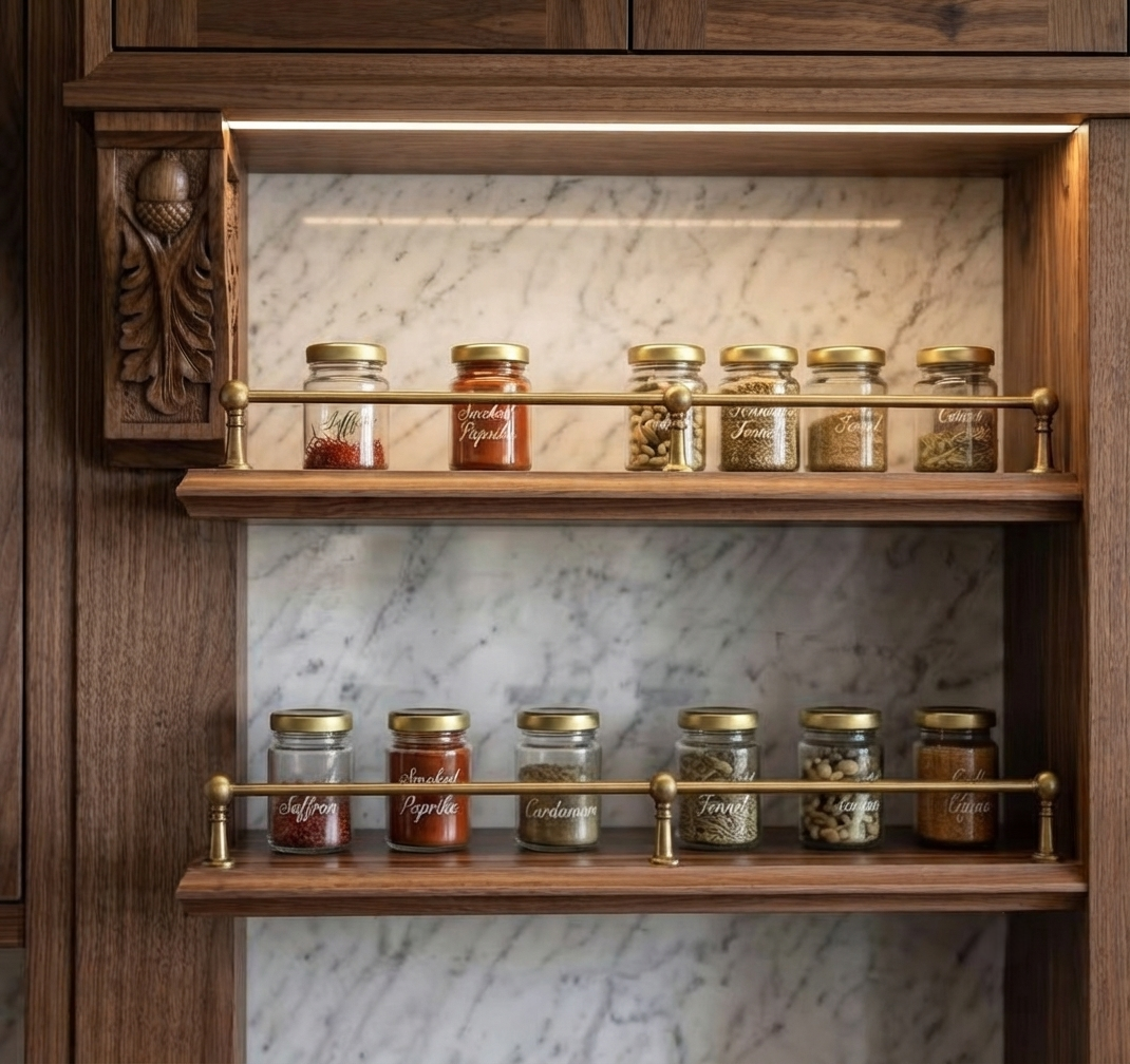 Solid Brass Gallery Rail – Handmade Cabinet & Shelf Brass Railings