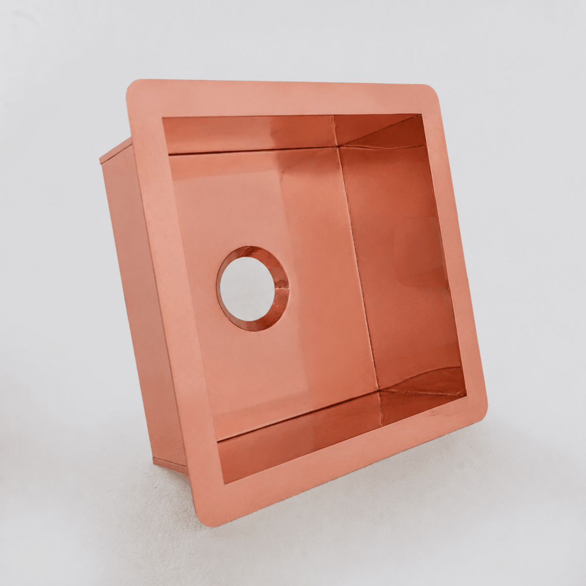 Handcrafted Polished Square Sink | Undermount Basin