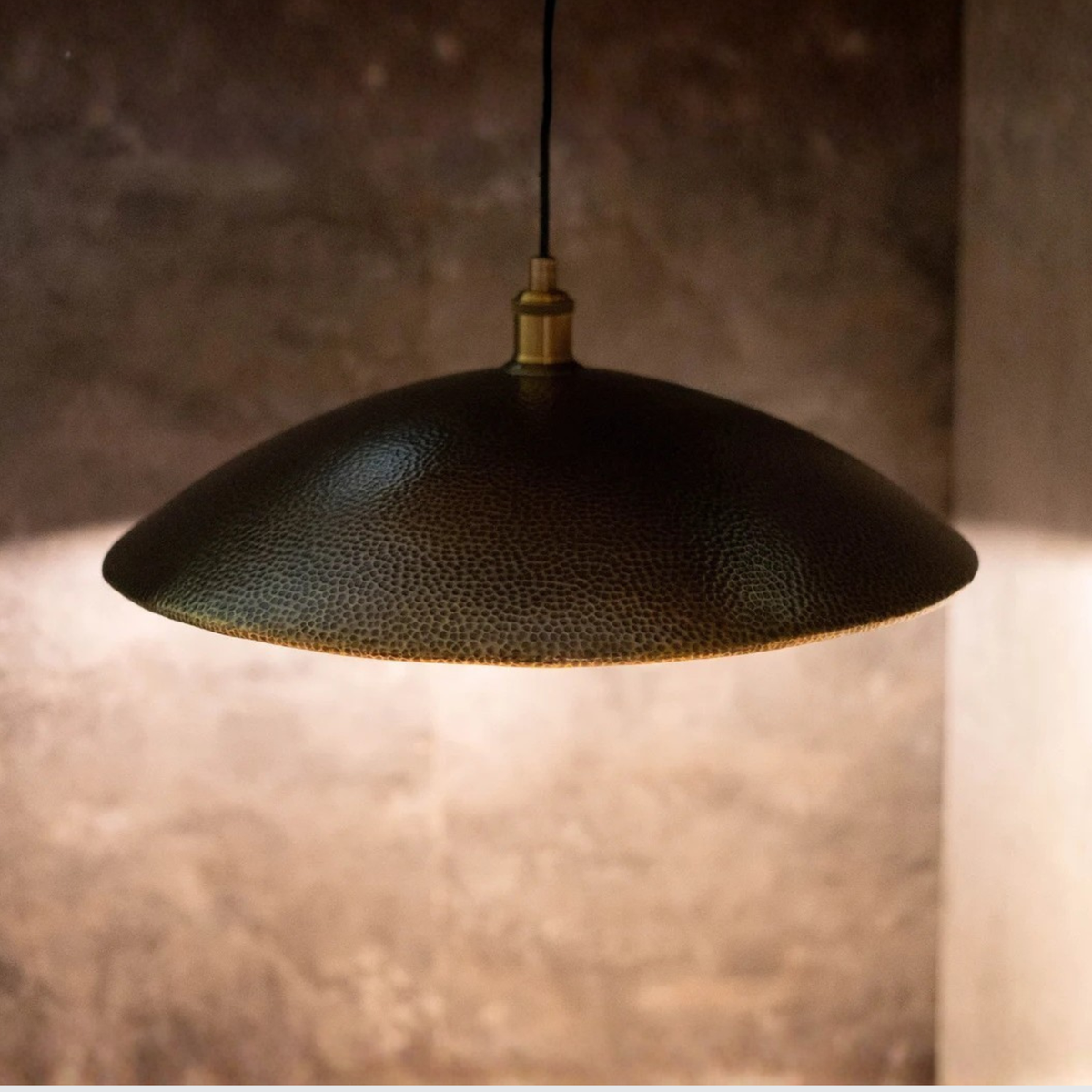 Hammered Pendant Light, Hanging Light Fixture, Brass Ceiling Light
