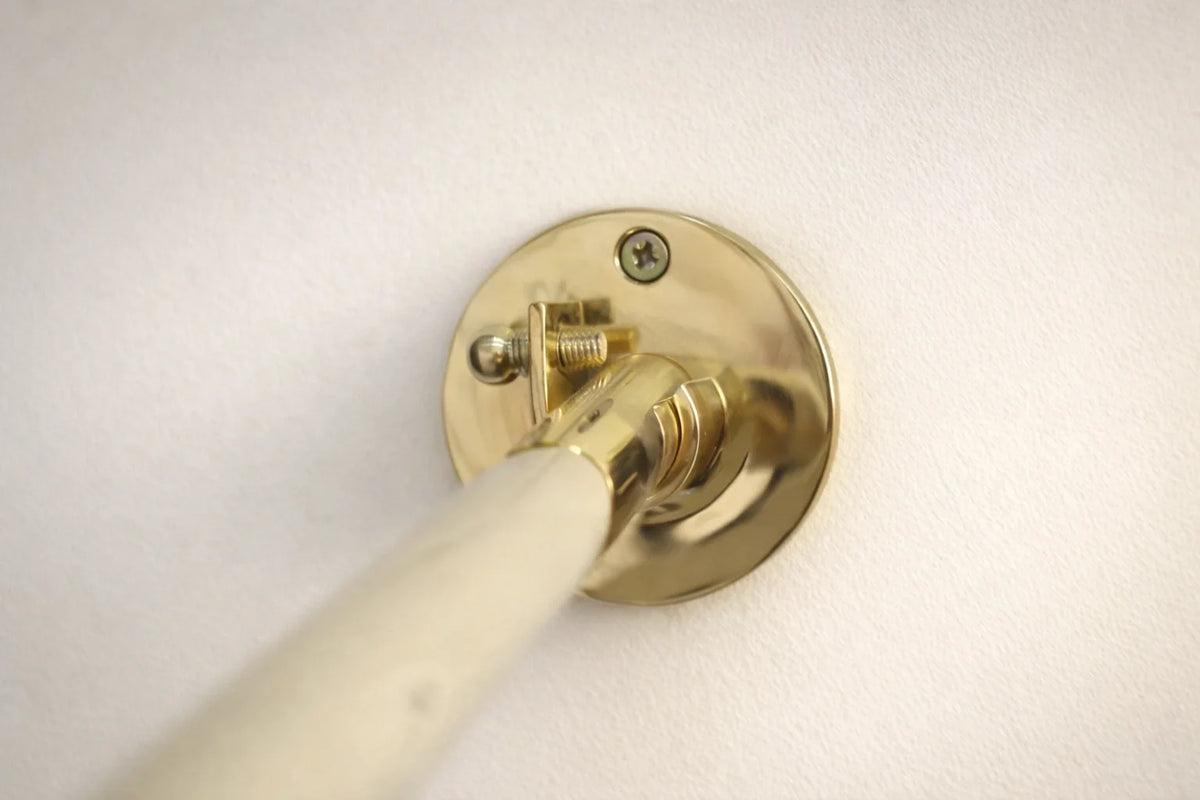 Unlacquered Brass Inside Mount Café Curtain Rod Bracket – Stylish Window Hardware