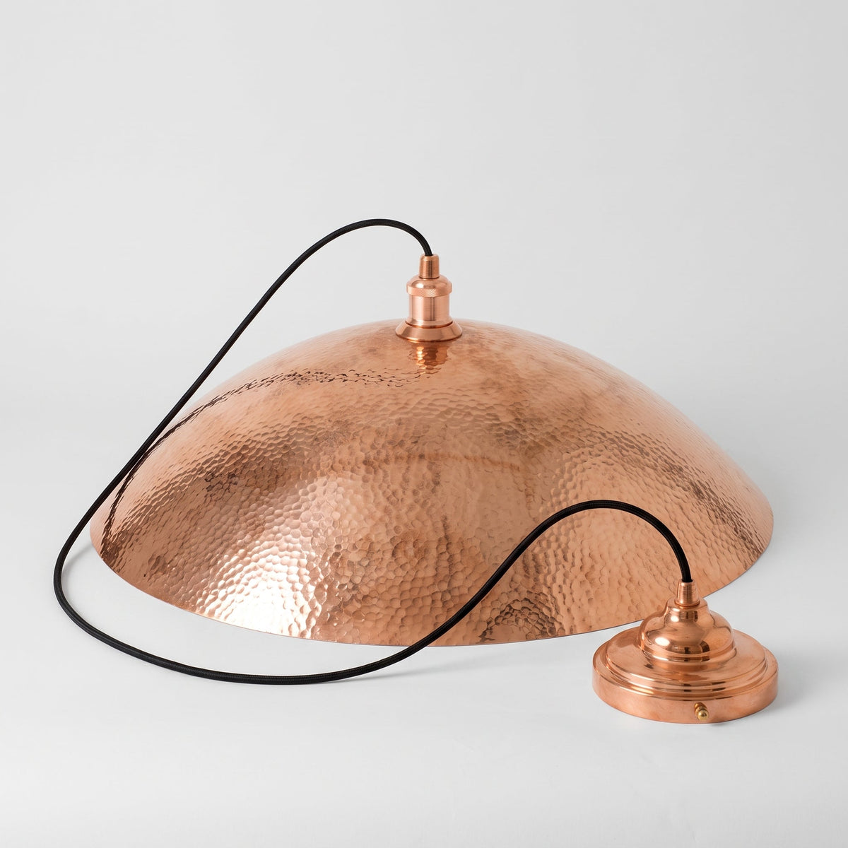 Customizable Large Unlacquered Copper Pendant Light, Ceiling Copper Light Fixture