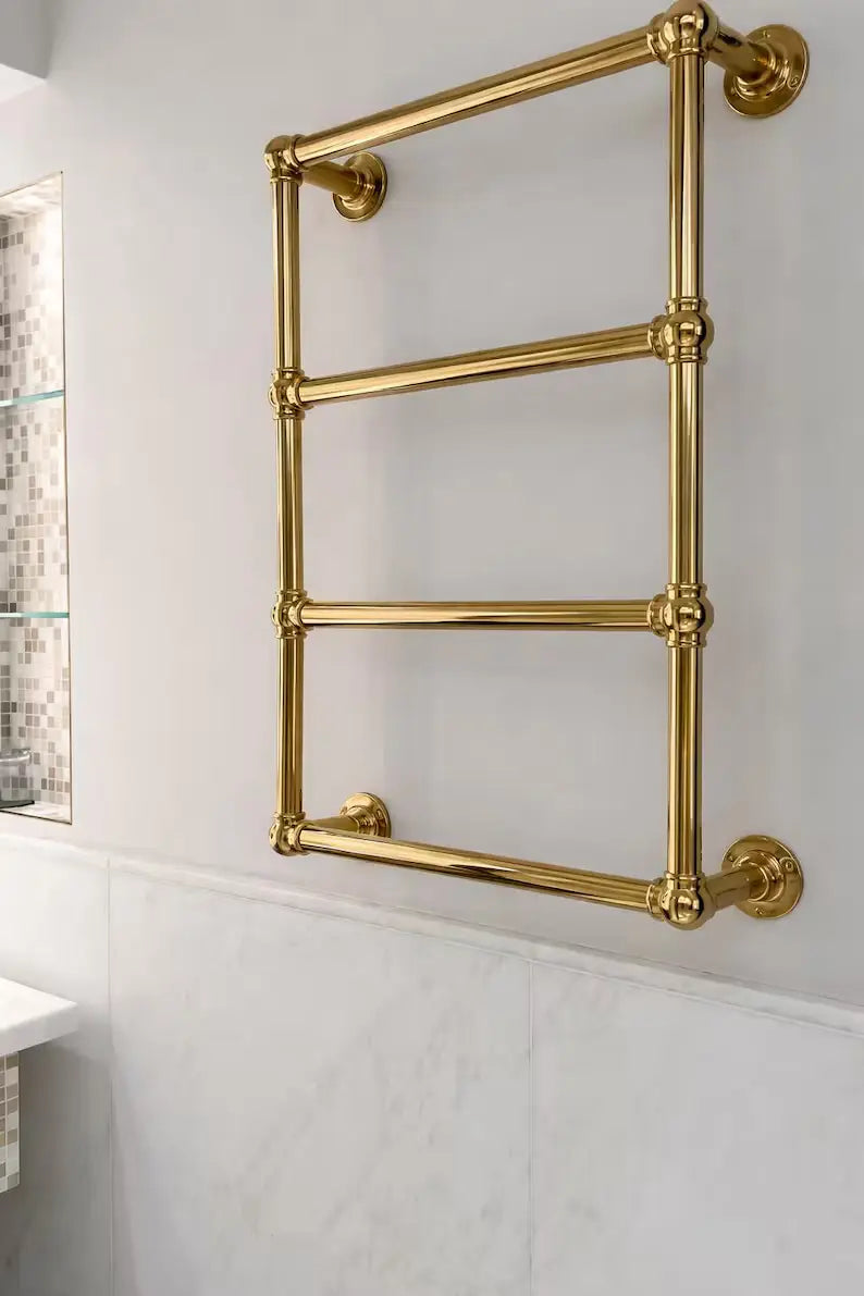 Luxury Unlacquered Brass Wall Mounted Towel Holder