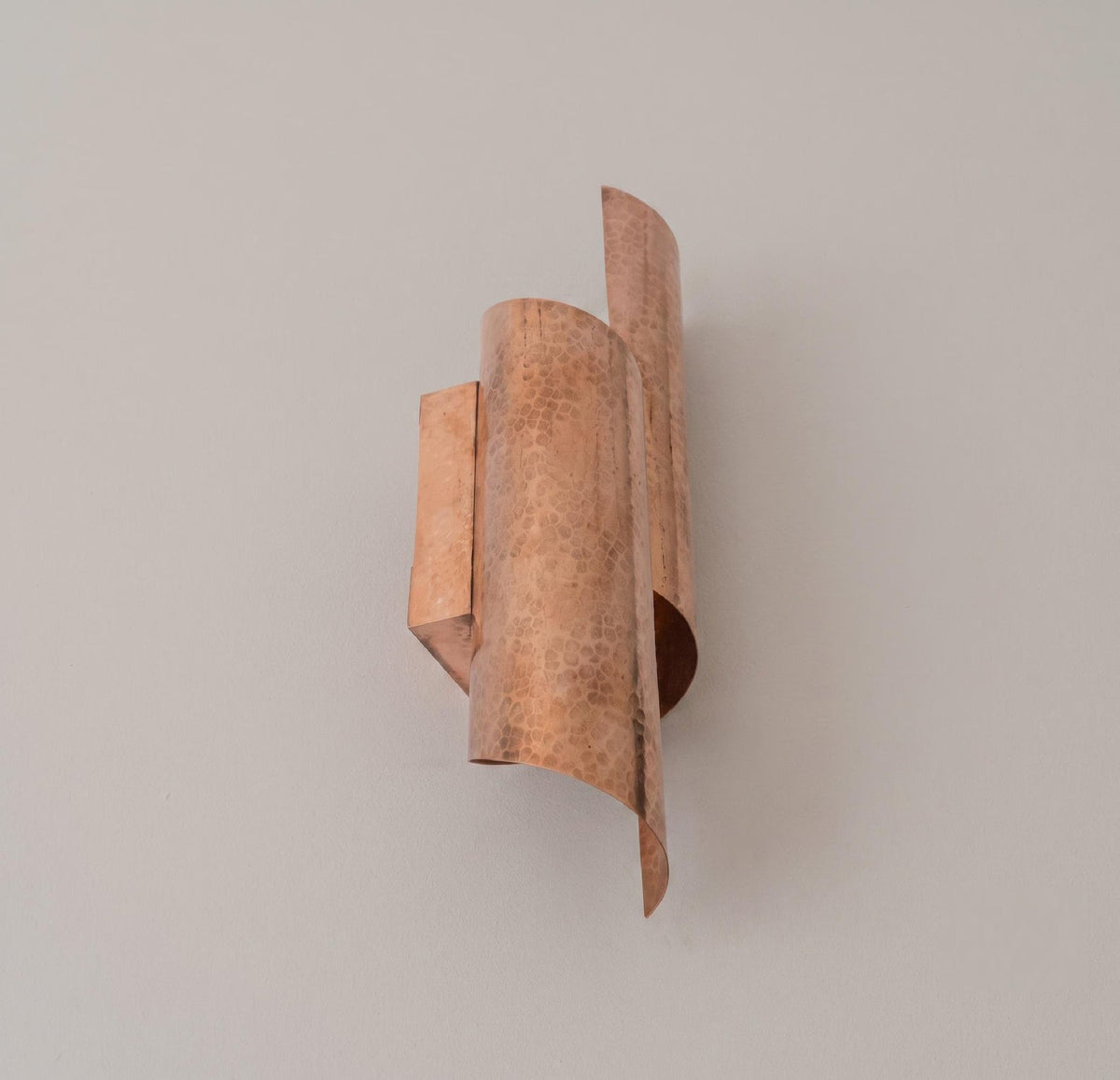 Hammered Copper Wall Sconce, Modern Minimalist Wall Light, Hallway Bathroom Lighting