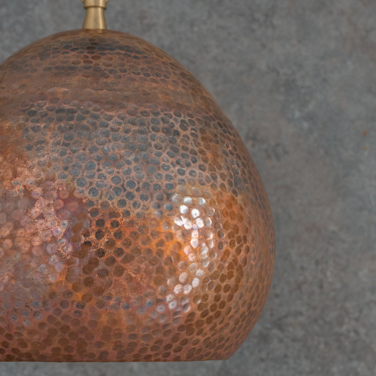 Hand-Hammered Solid Copper Teardrop Pendant Light - Moroccan Brass Fixture for Kitchen Islands & Dining Rooms