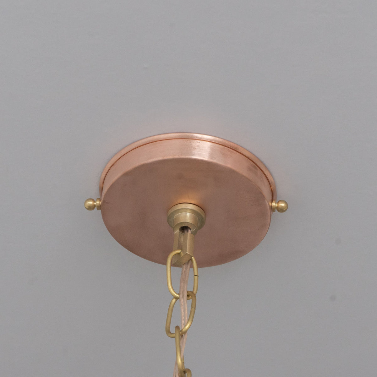 Textured Antique Copper Dome Pendant - Hand-Hammered Moroccan Industrial Hanging Light