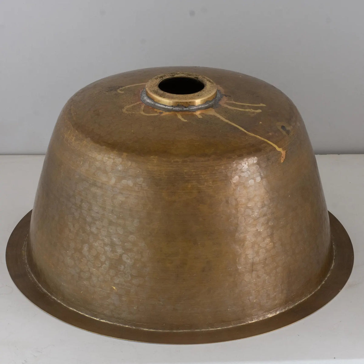 Raw Brass Undermount Sink, Brass Round Prep Sink, Hammered Kitchen Bar Sink