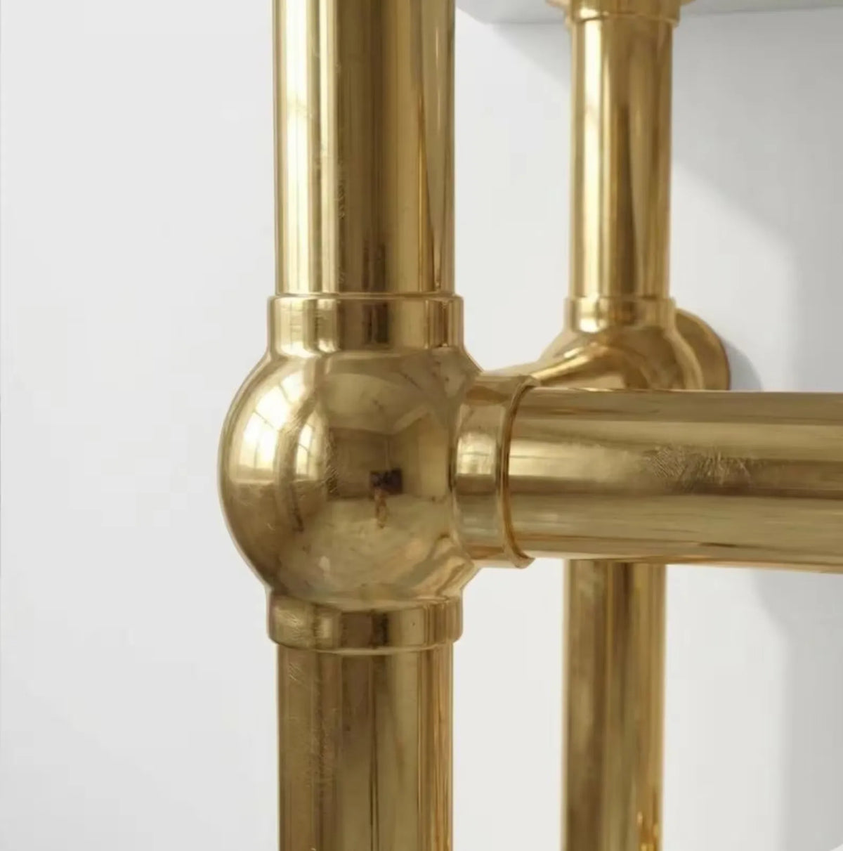 Brass Sink Console, Vintage Washstand Frame With Shelf Only ,Solid Brass Legs