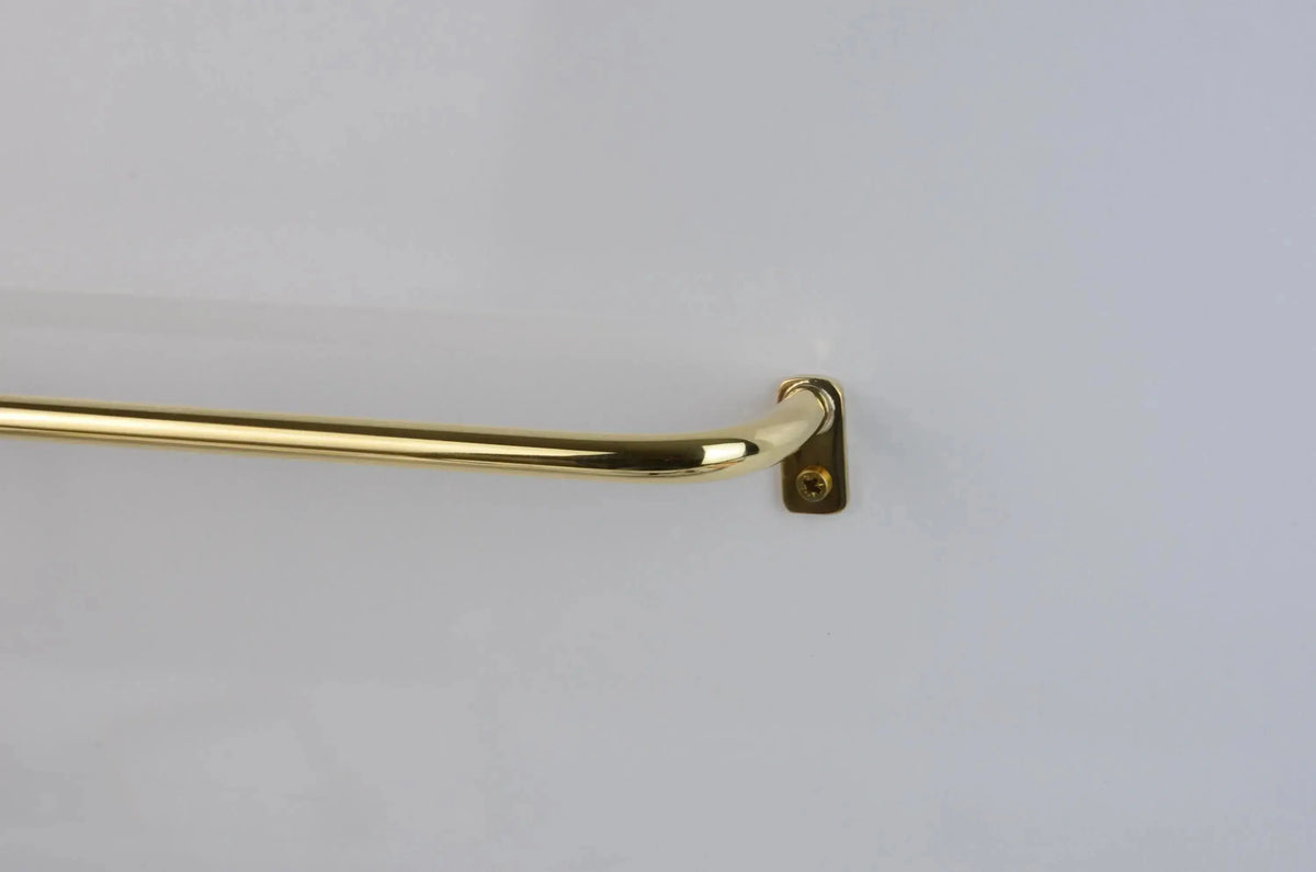 Thin Brass Cafe Curtain Rod, French Return Drapery Pole, DDP shipping