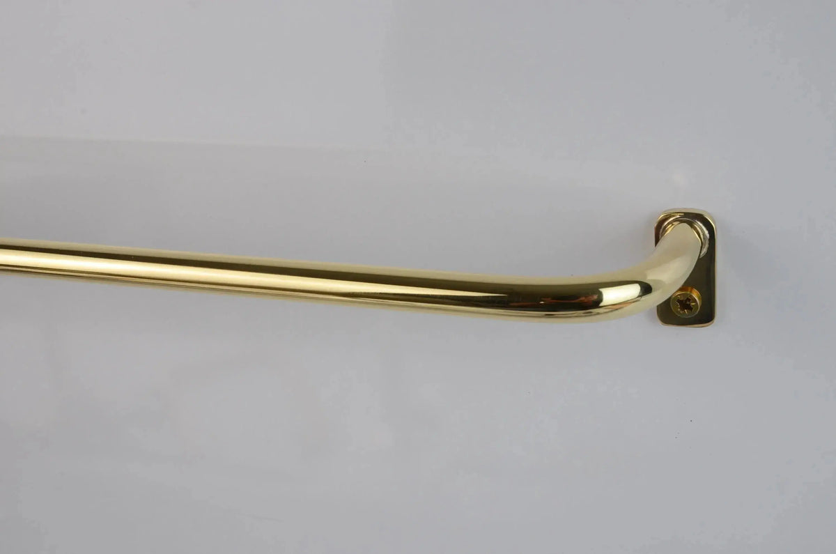 Thin Brass Cafe Curtain Rod, French Return Drapery Pole, DDP shipping