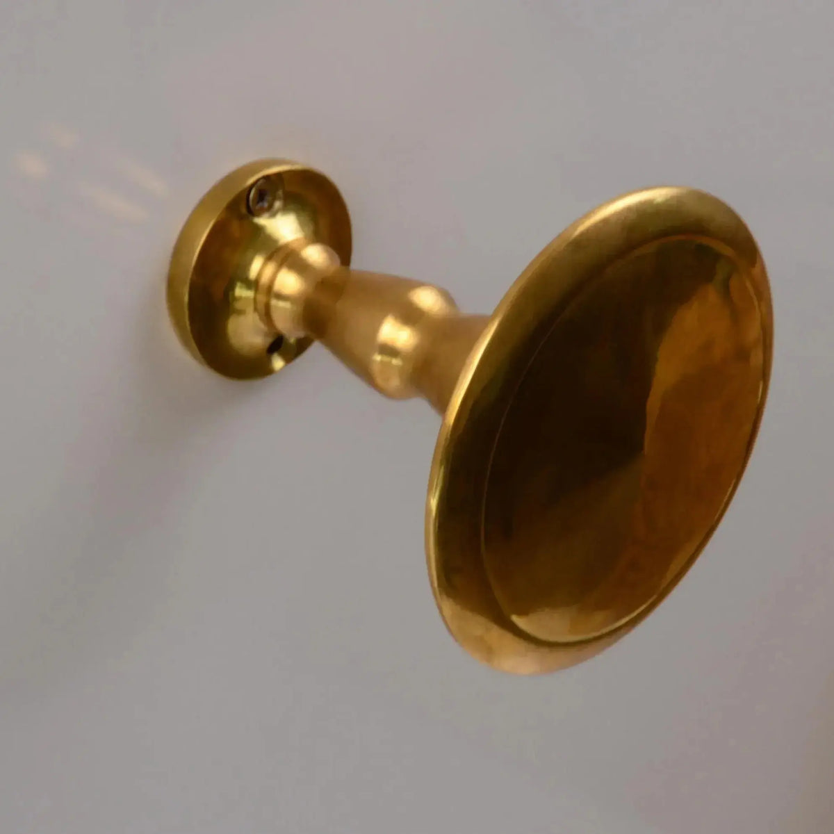Brass Curtain Tieback, Round Vintage Drapery Holdback , DDP shipping