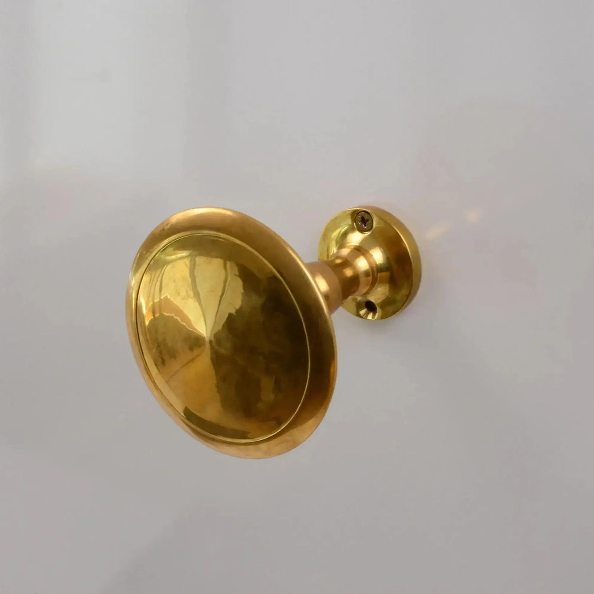 Brass Curtain Tieback, Round Vintage Drapery Holdback , DDP shipping
