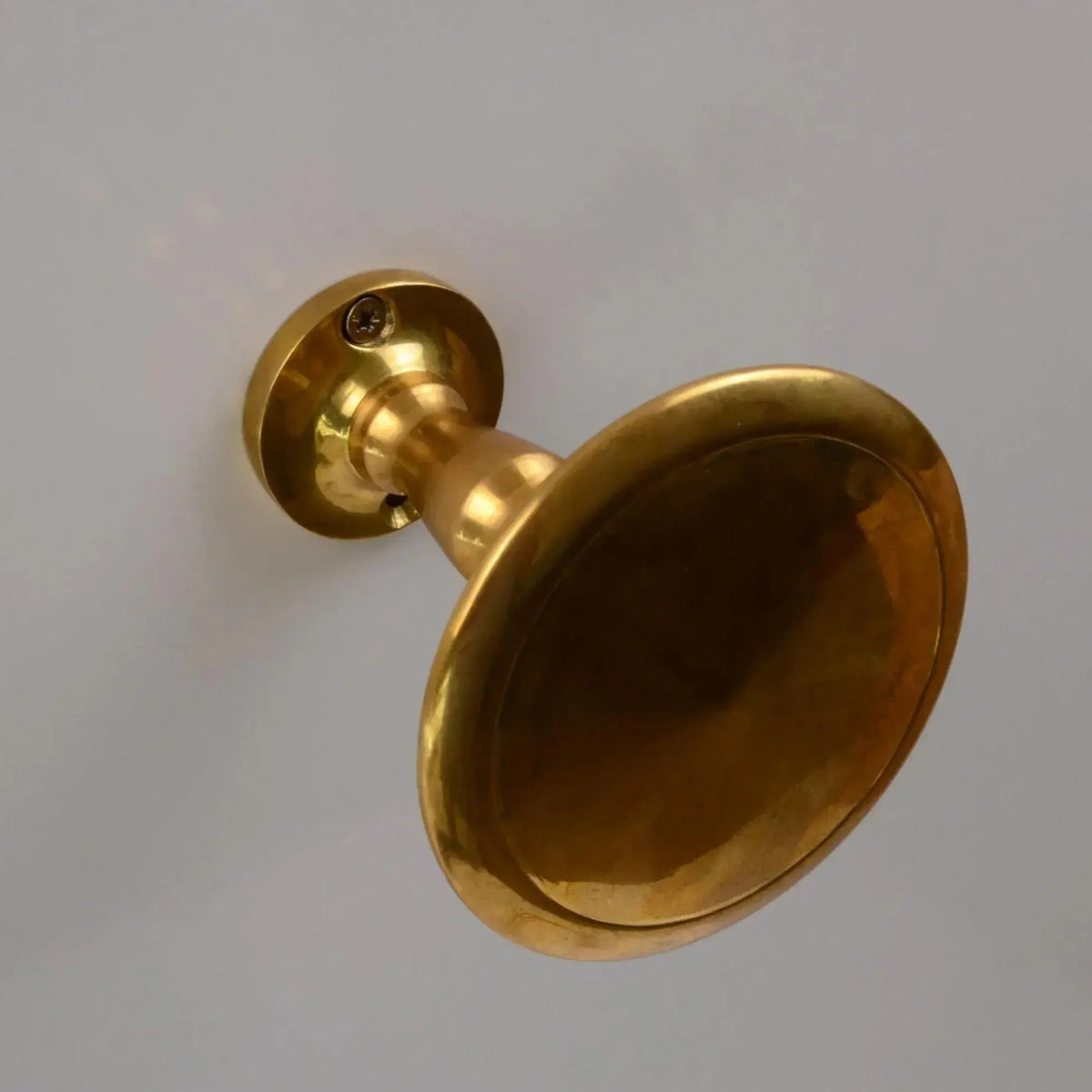 Brass Curtain Tieback, Round Vintage Drapery Holdback , DDP shipping