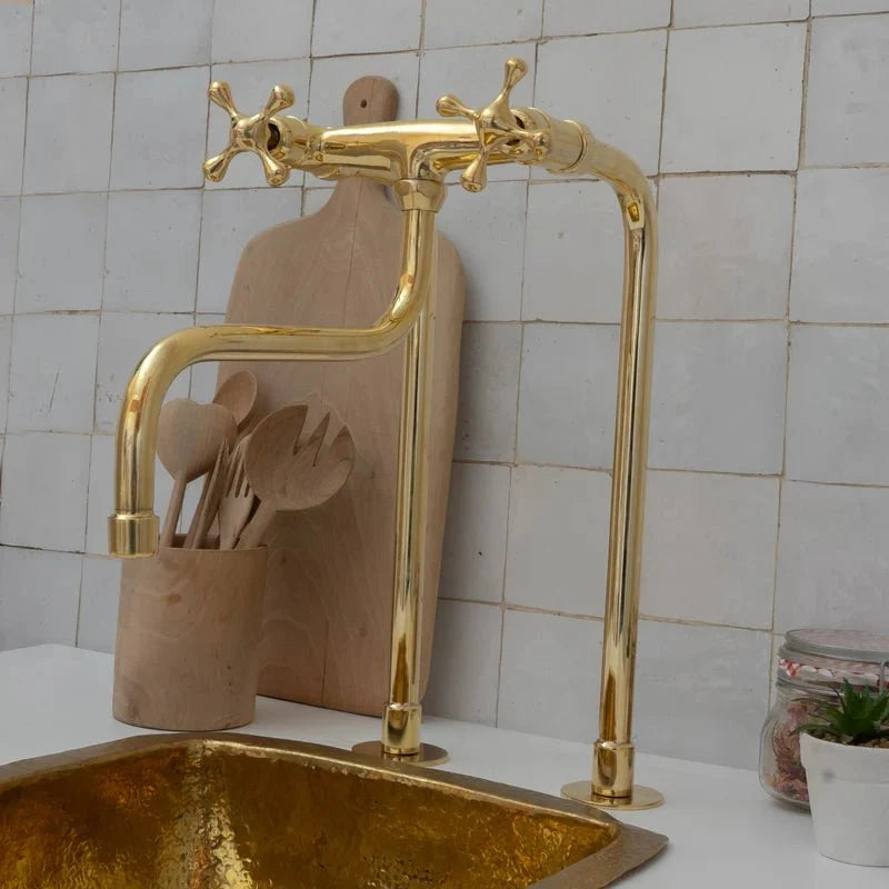 Antique Brass Kitchen Faucet – Unlacquered Brass Faucet