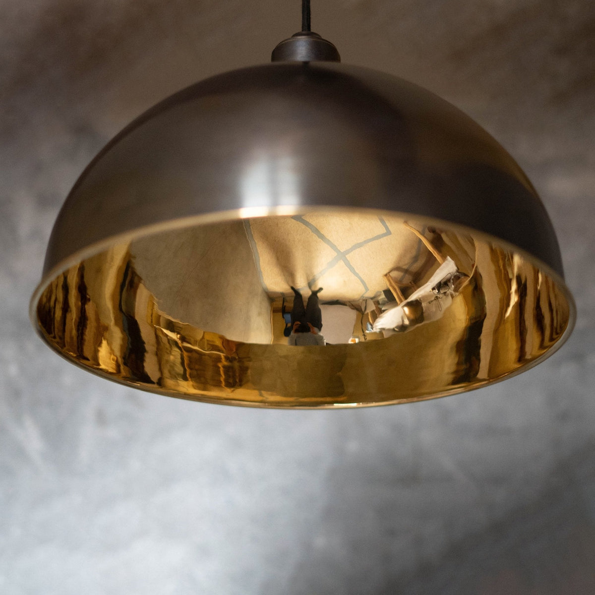 Antique Bronze Pendant Light, Bronze Dome Pendant, Antique Ceiling Lampshade