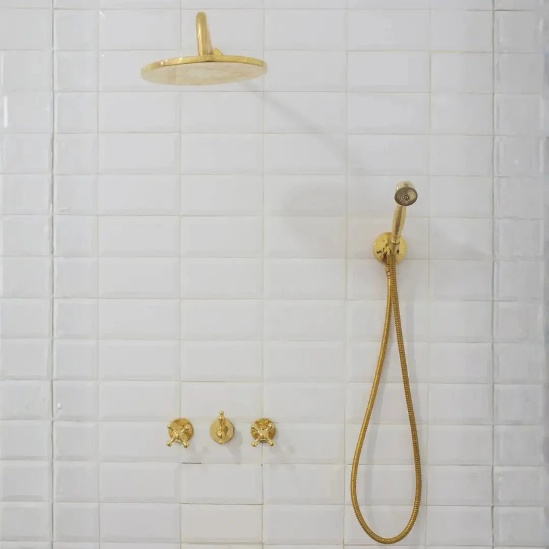 Brass Shower Fixtures – Dual Shower Head