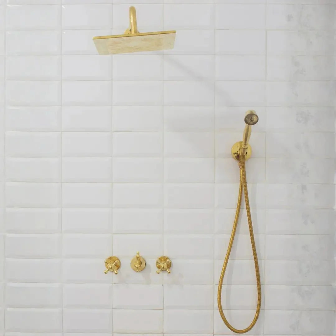 Brass Shower Fixtures – Dual Shower Head