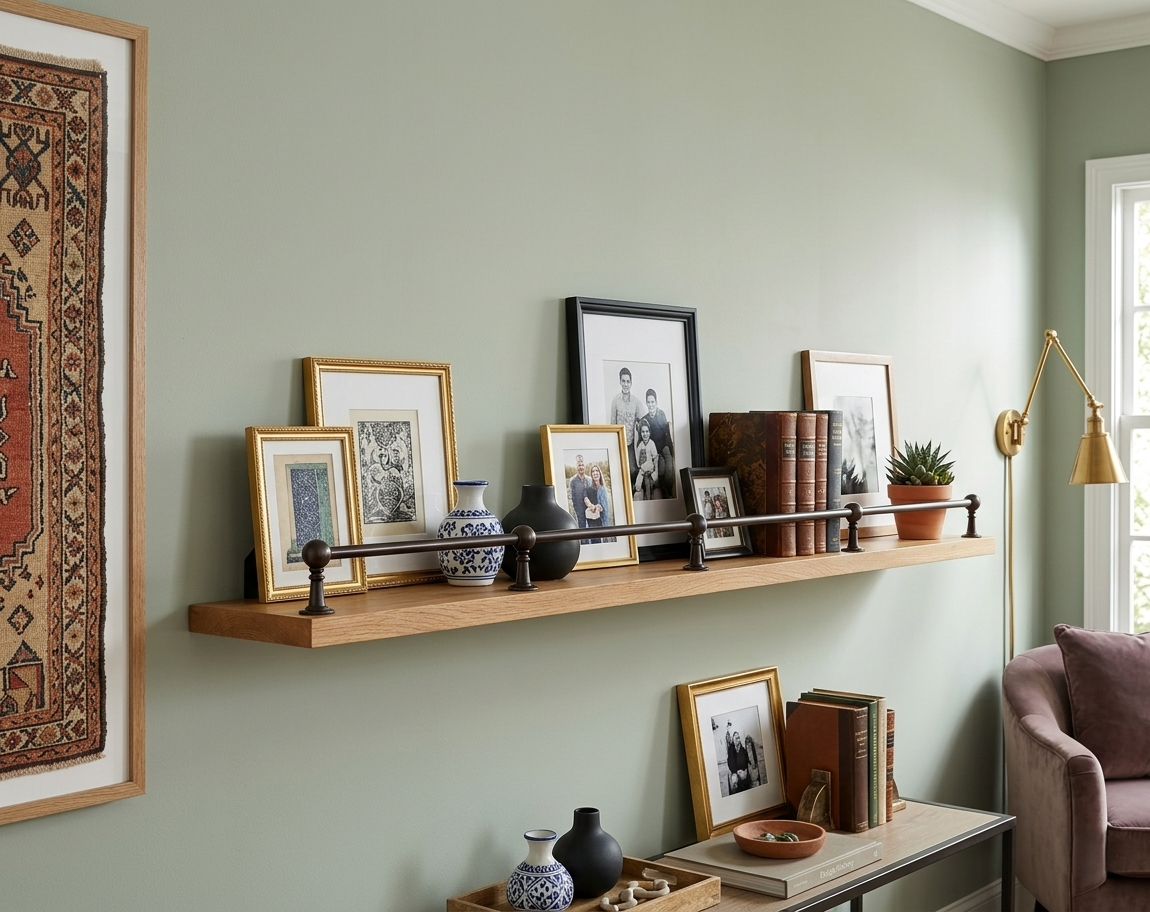 Noble Brass Dark Copper Gallery Rail