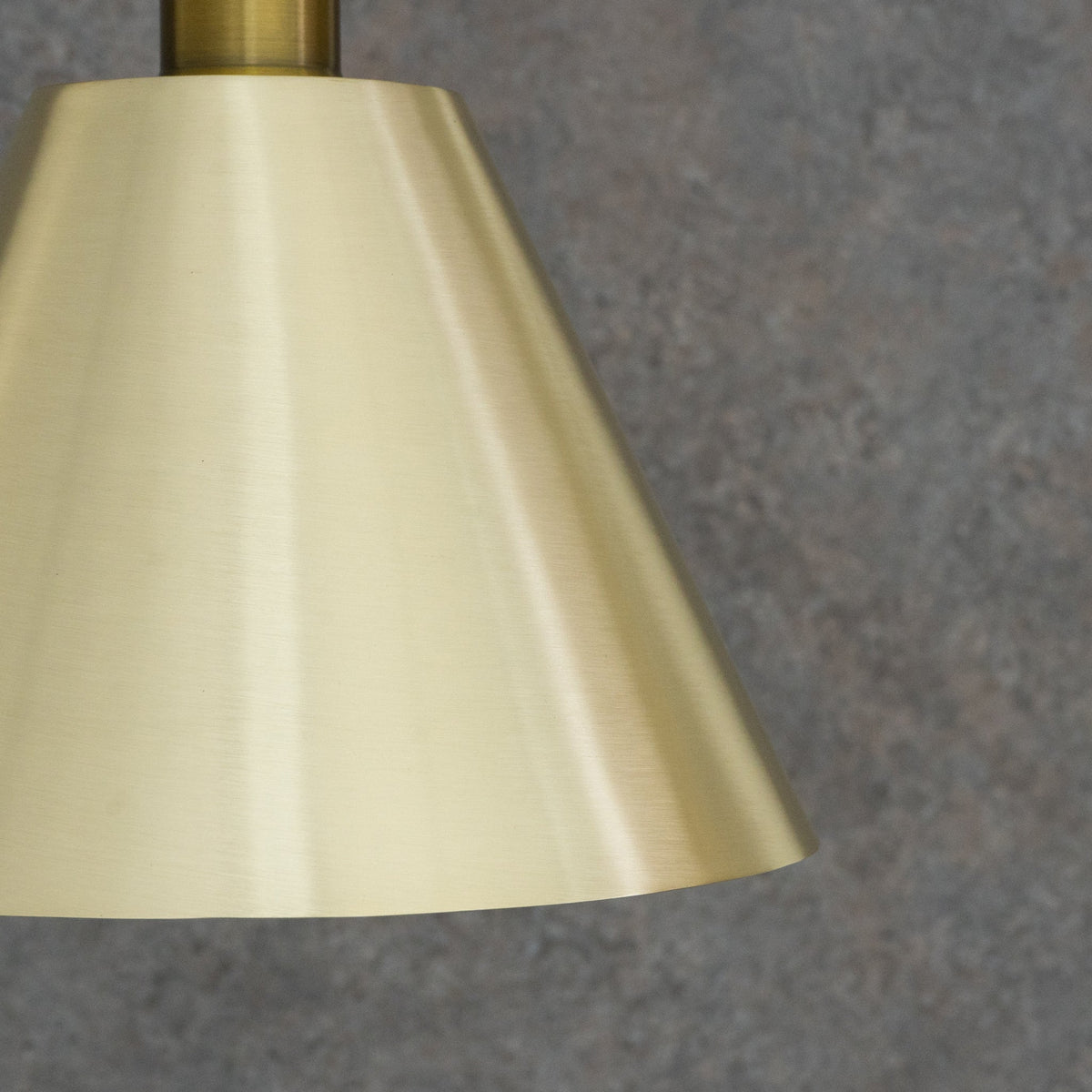 Brushed Brass Cone Pendant Light - Sleek Modern Moroccan Task Lighting
