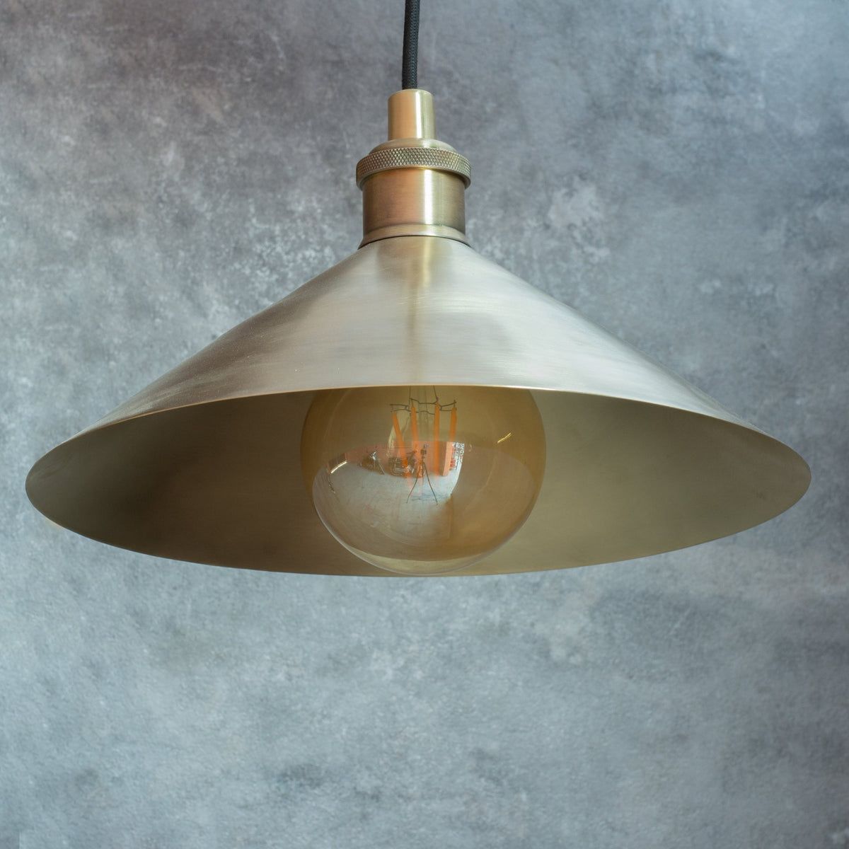 Brushed Brass Pendant Light Shade, Ceiling Mount Kitchen Island Lighting, Brass Hanging Lamp Dining Table