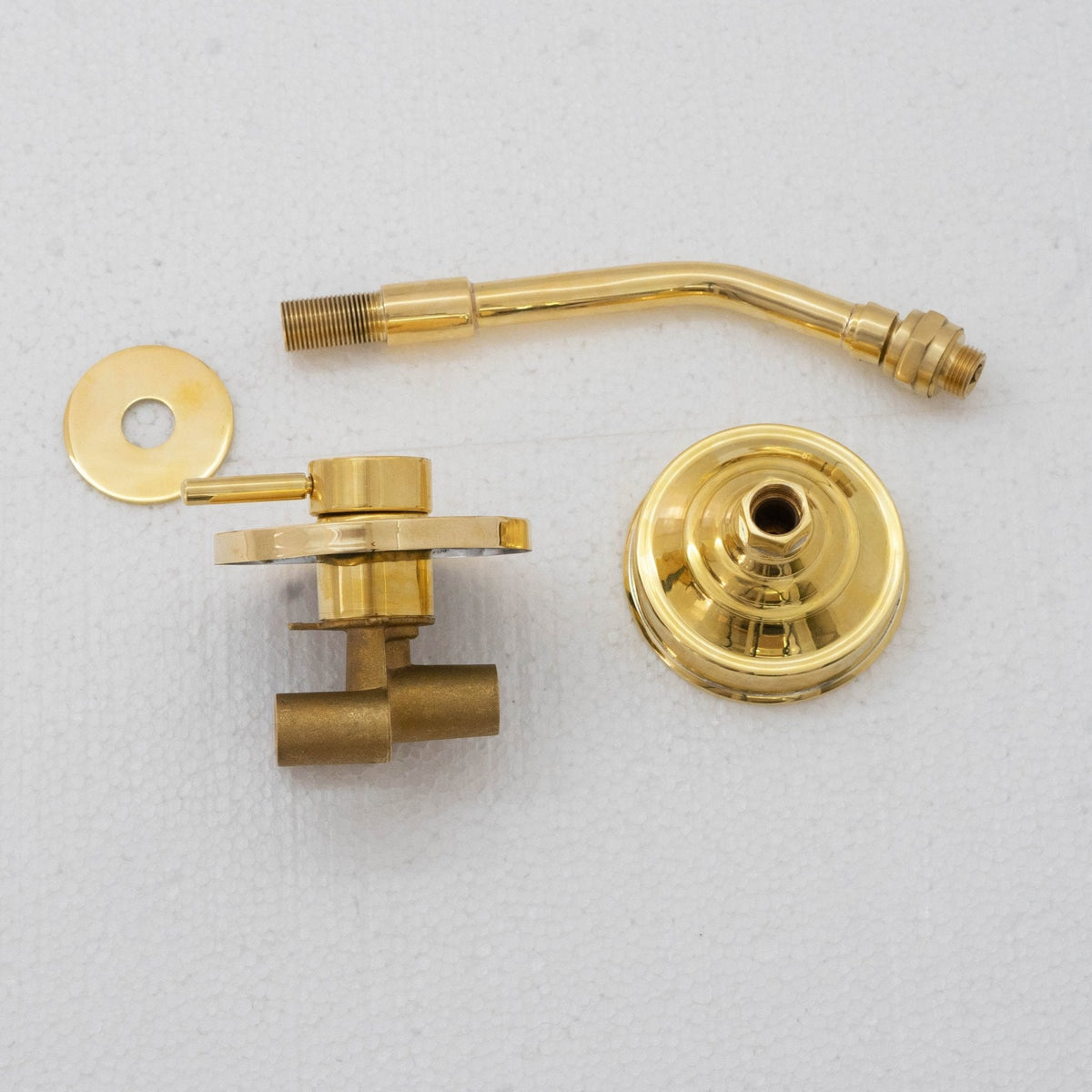 Built-in Solid Brass Shower, Unlacquered Brass Swiveling Showerhead, Rainfall Shower