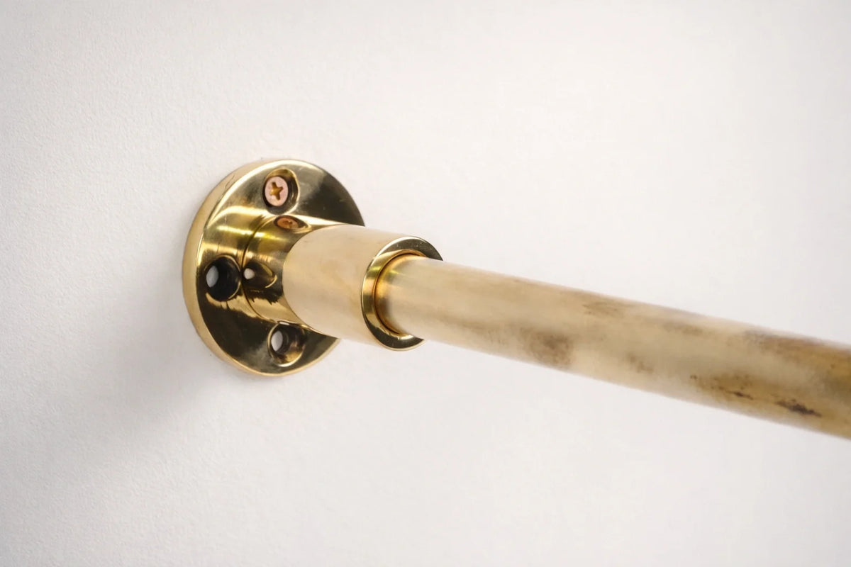 Solid Brass Inside Mount Cafe Curtain Rod
