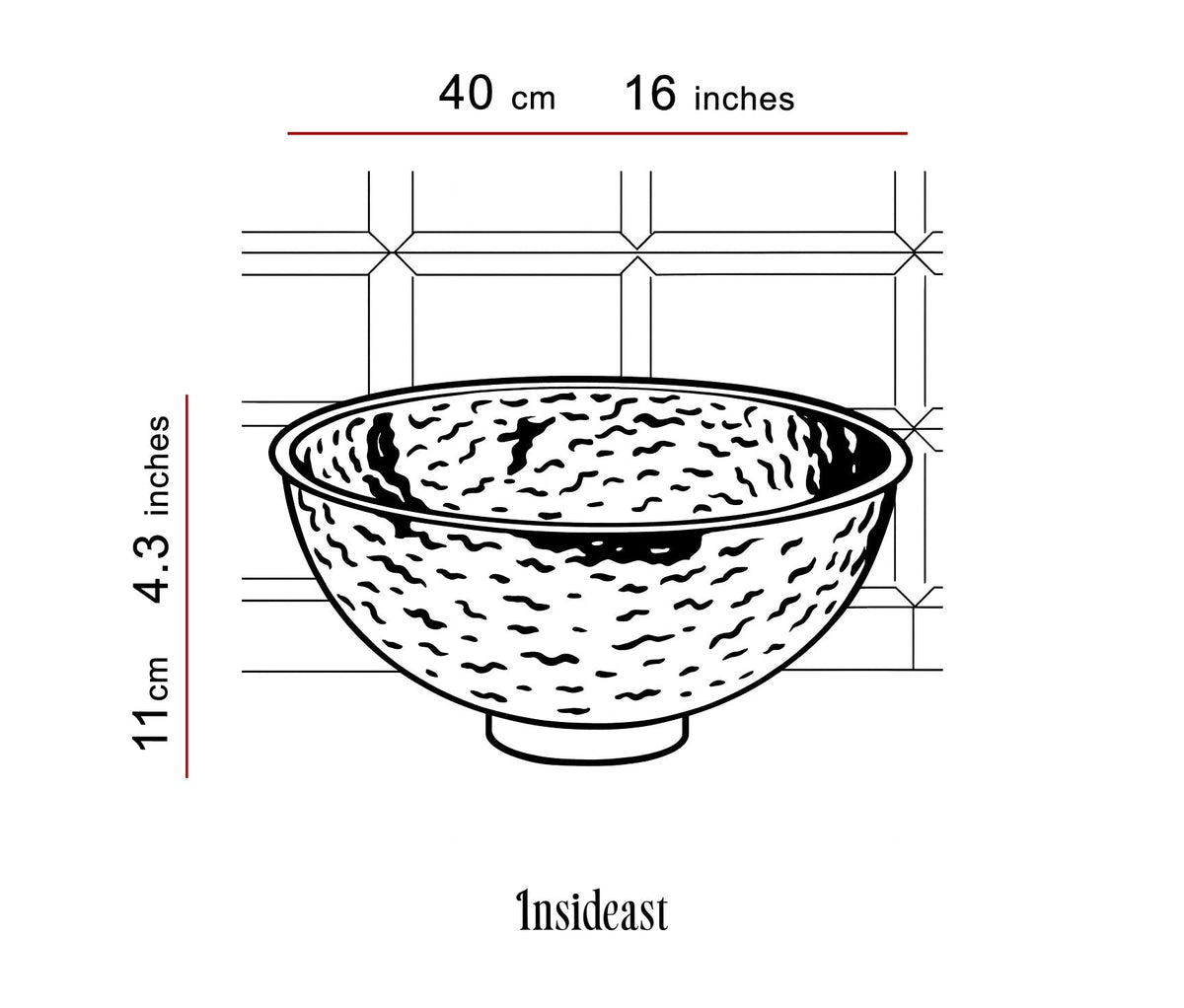 Hammered German Silver Bowl Vessel Sink – Handcrafted Bathroom Vanity Sink