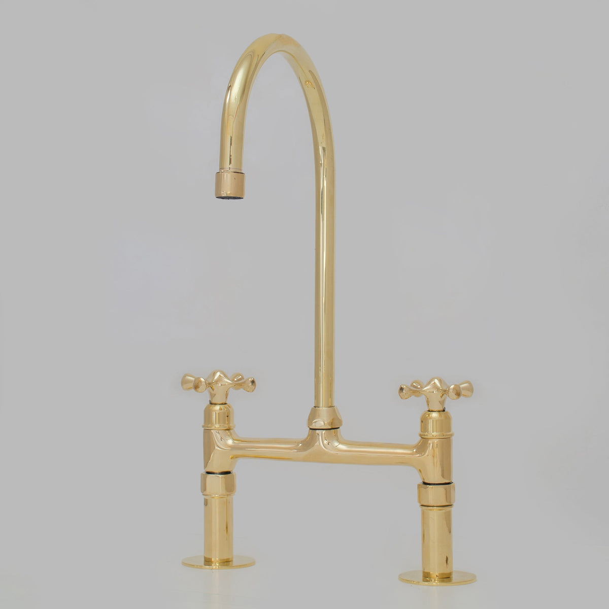 Heritage - Unlacquered Brass Kitchen Bridge Faucet