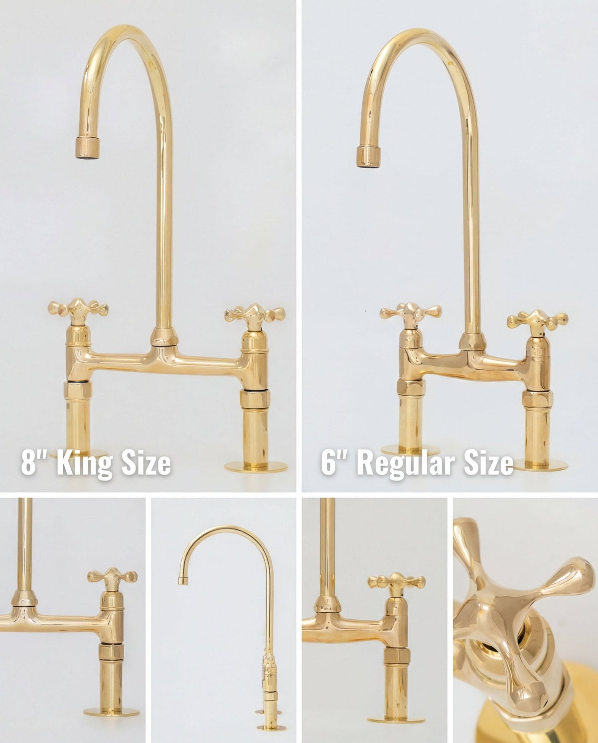 Heritage - Unlacquered Brass Kitchen Bridge Faucet