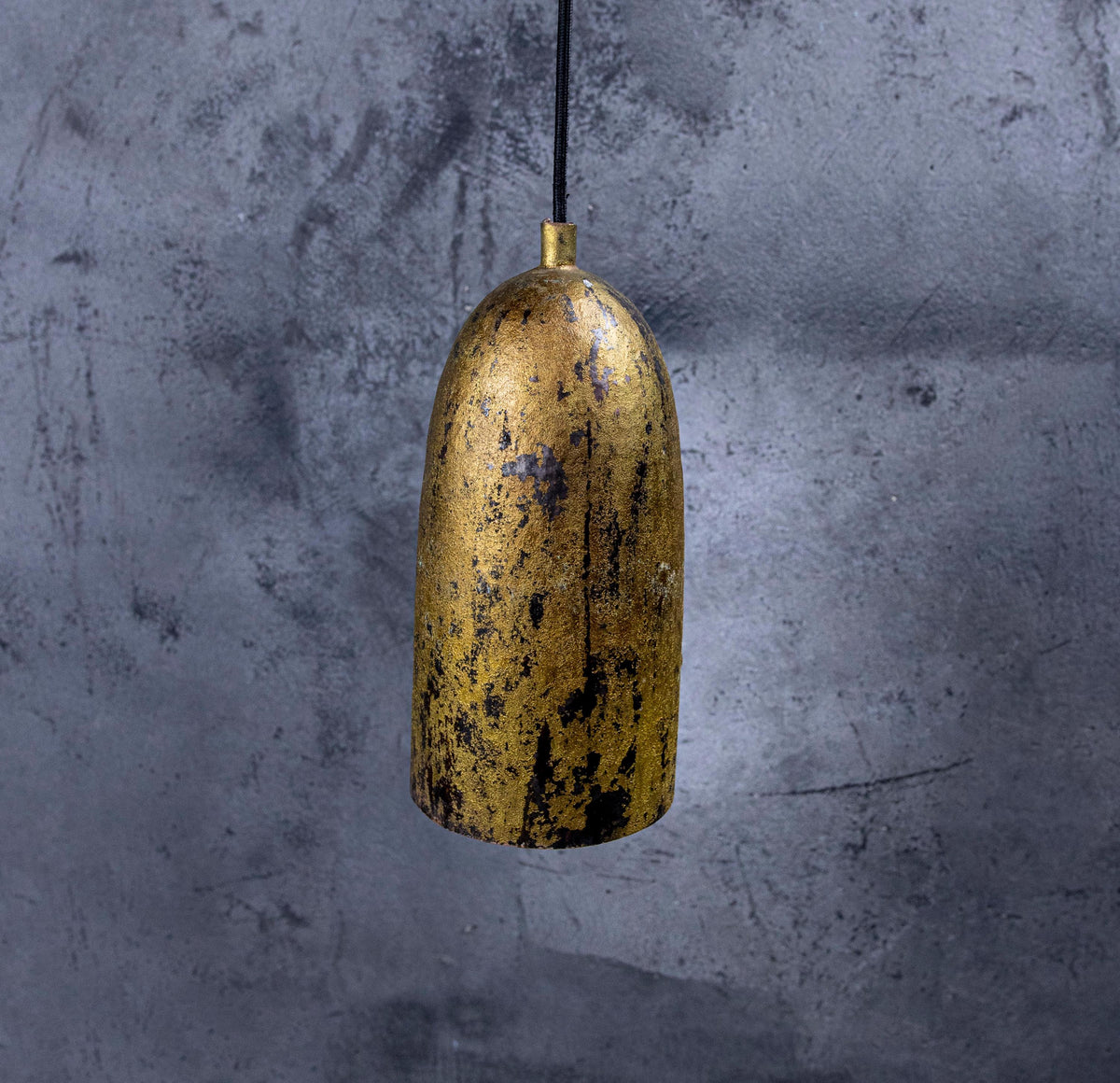 Set of 3 Copper Pendant Lights – Green Patina Farmhouse Style