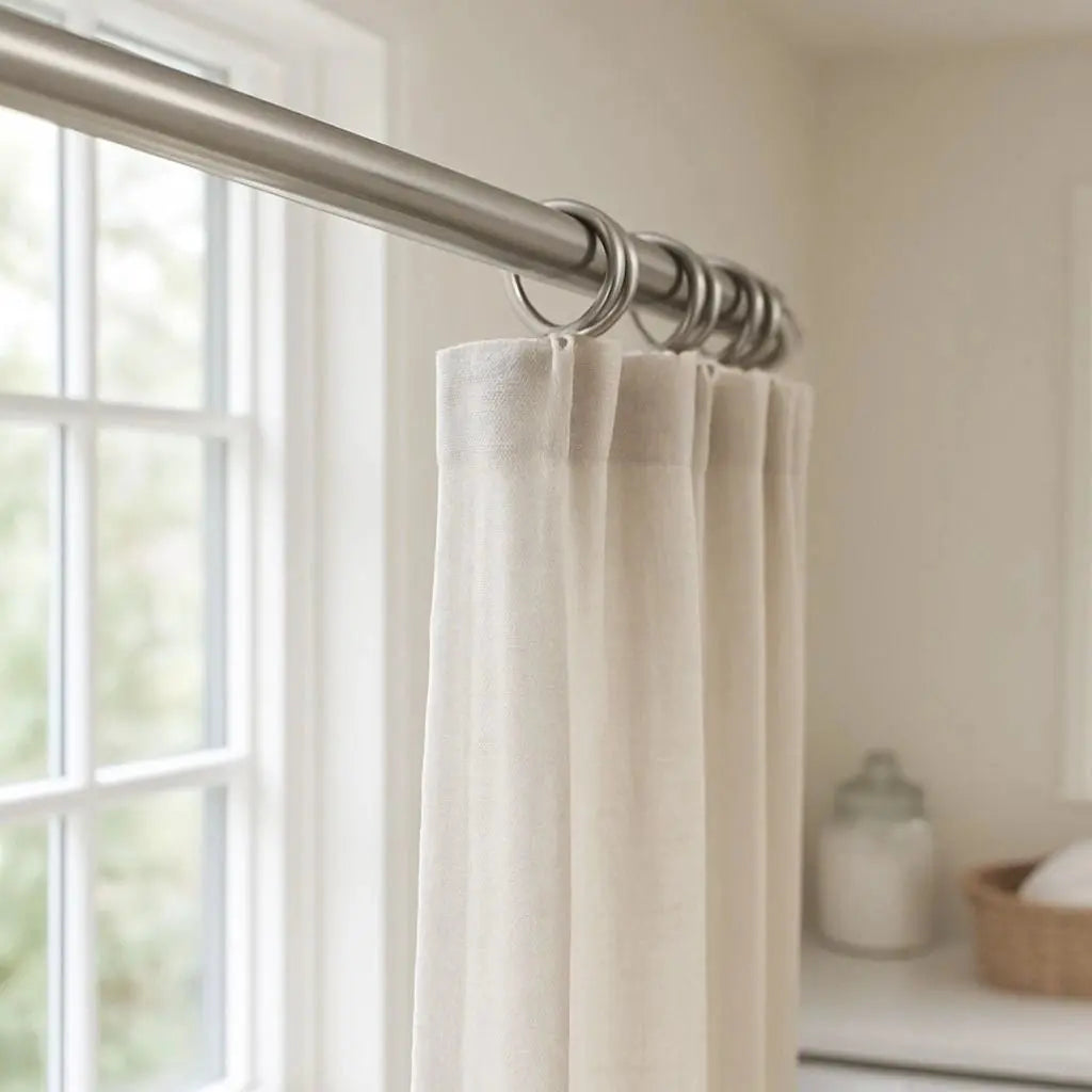 Nickel Finish Brass Curtain Rod, 20 mm Diameter
