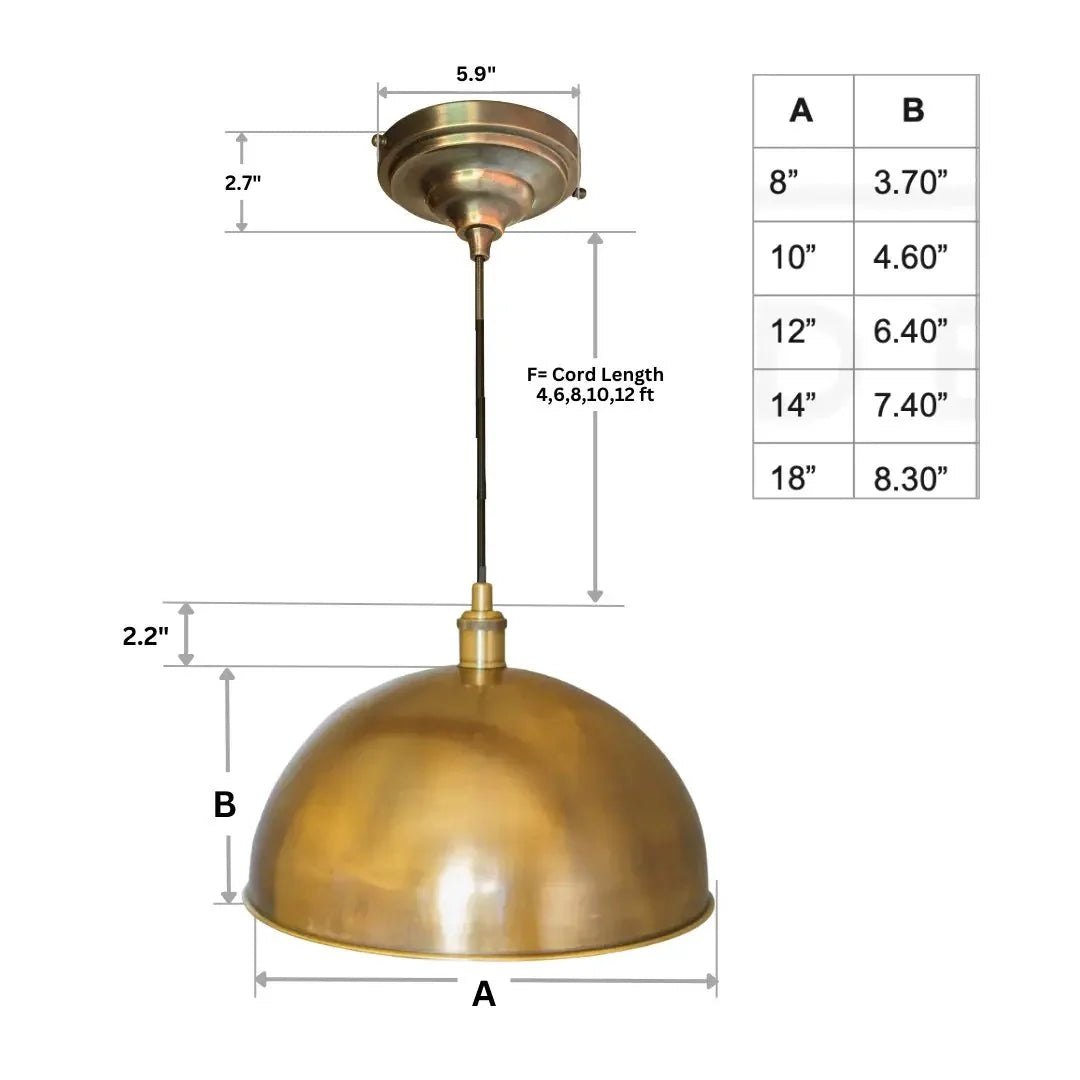 Oil Rubbed Bronze Dome Pendant Light, Bronze Ceiling Dome Lampshade
