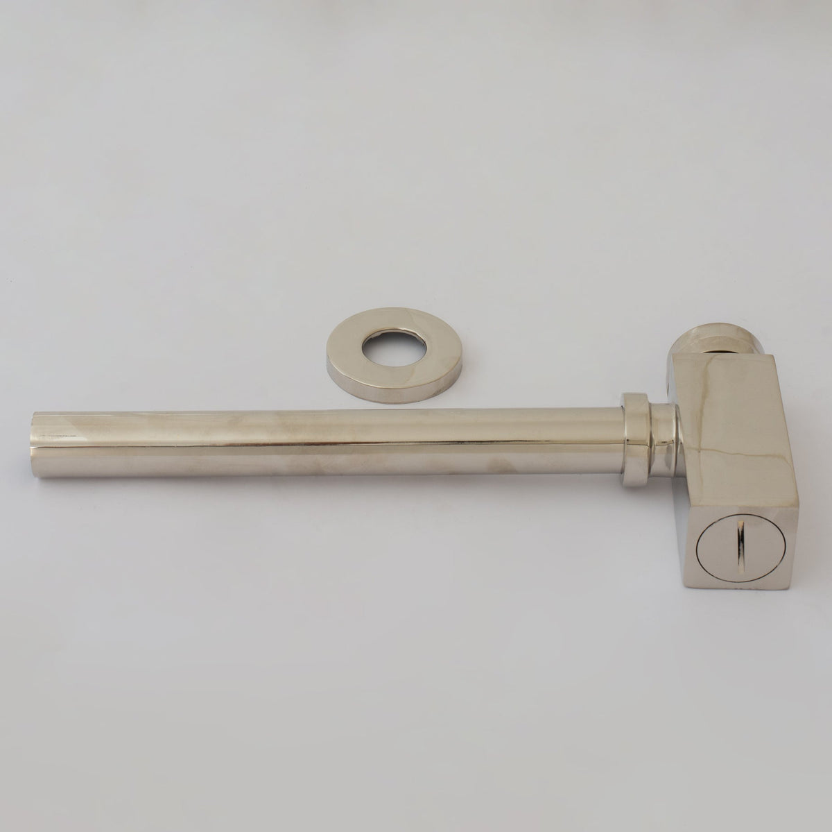 Polished Nickel P-trap, Nickel Water Trap, Bathroom Sink Drain Tailpiece, Drain Kit with Flange, Bathroom Sink Siphon