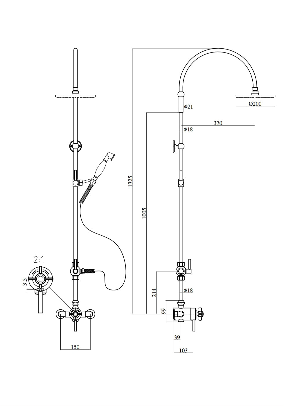 The Control Thermostatic Shower