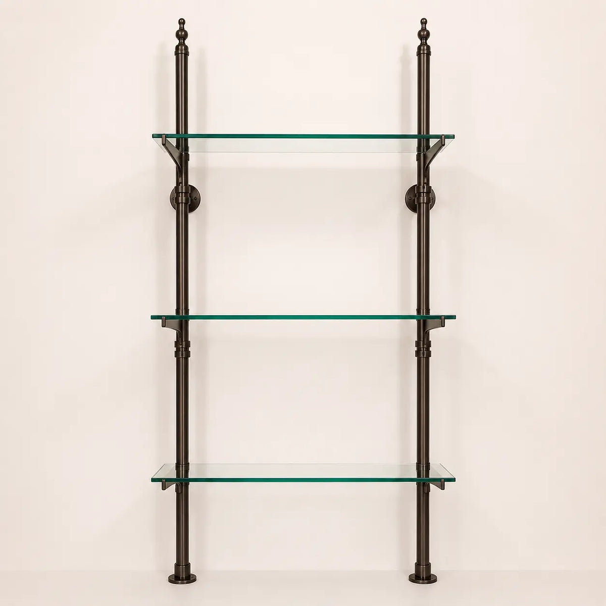 Dark Bronze Solid Brass Bistro Shelving