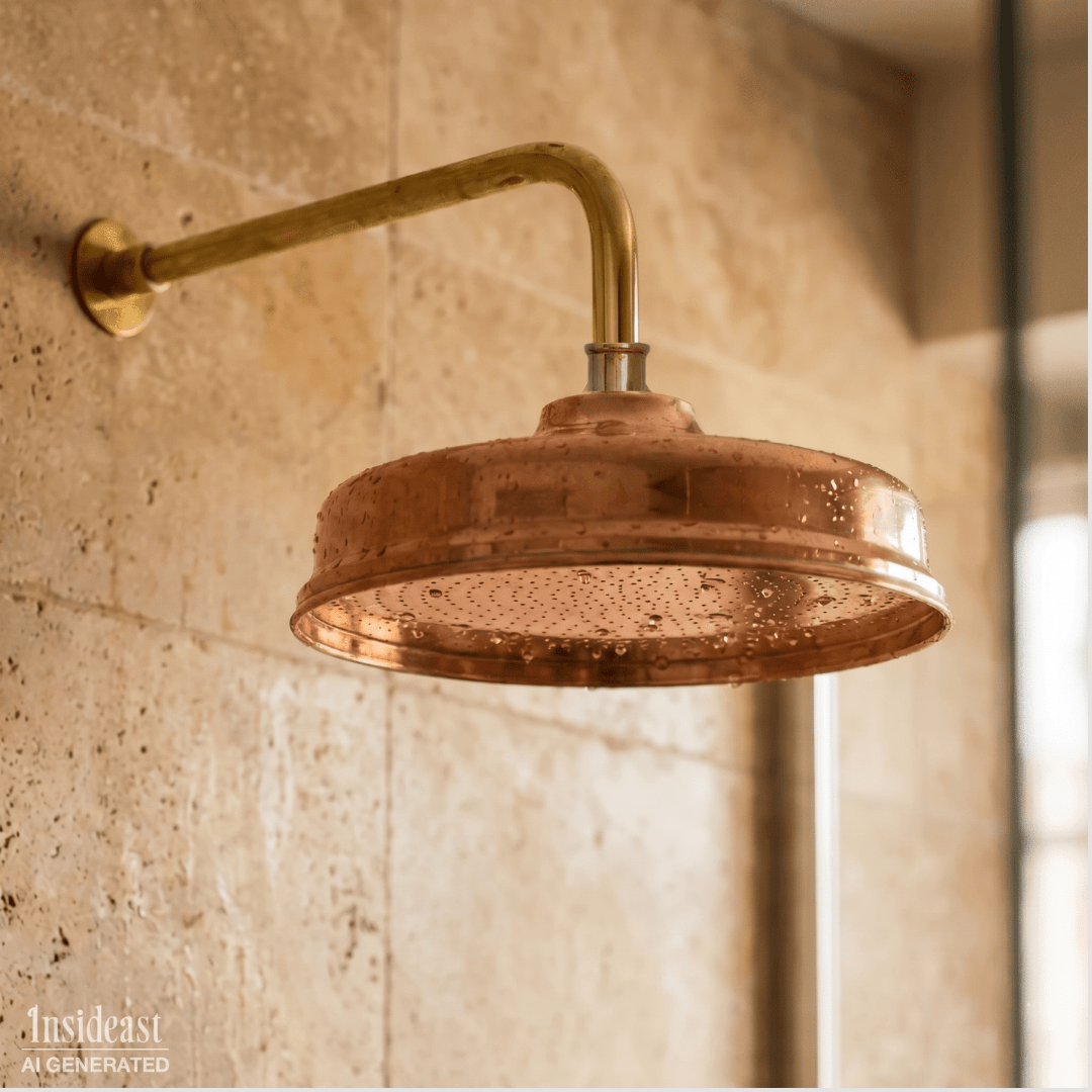 Unlacquered Copper Rain Shower Head | 12" Round