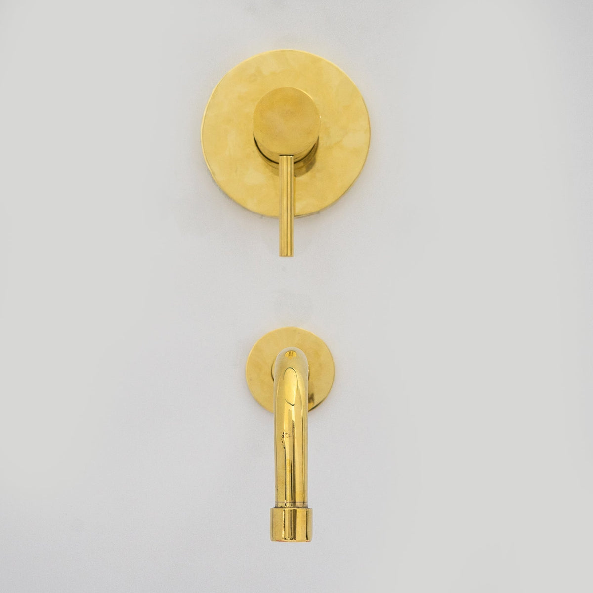 Solid Brass Tub Filler Built-in, Unlacquered Brass Shower System, Concealed Tub Filler