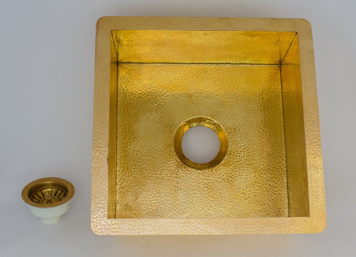 Solid Brass Undermount Hammered Sink | Kitchen Bar Sink