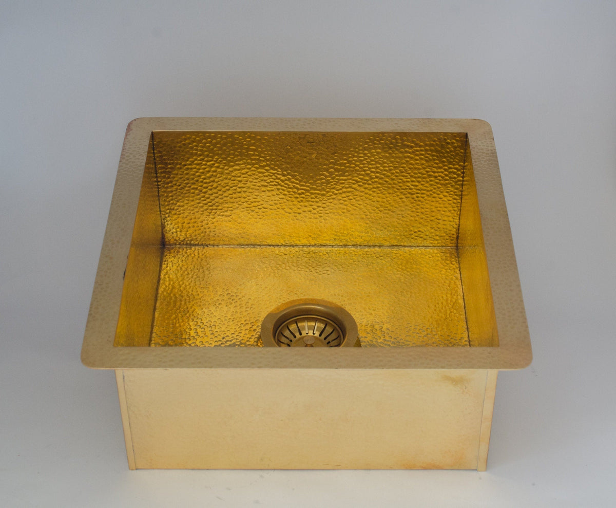 Solid Brass Undermount Hammered Sink | Kitchen Bar Sink