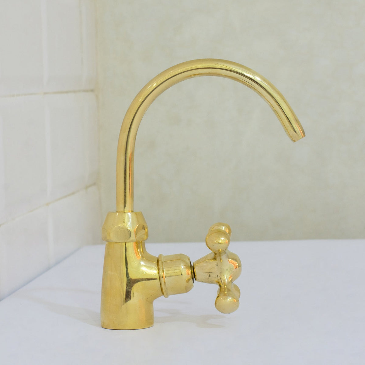 Unlacquered Brass Kitchen Water Dispenser, Cold Water Faucet, Water Filter Faucet, Small Sink Faucet