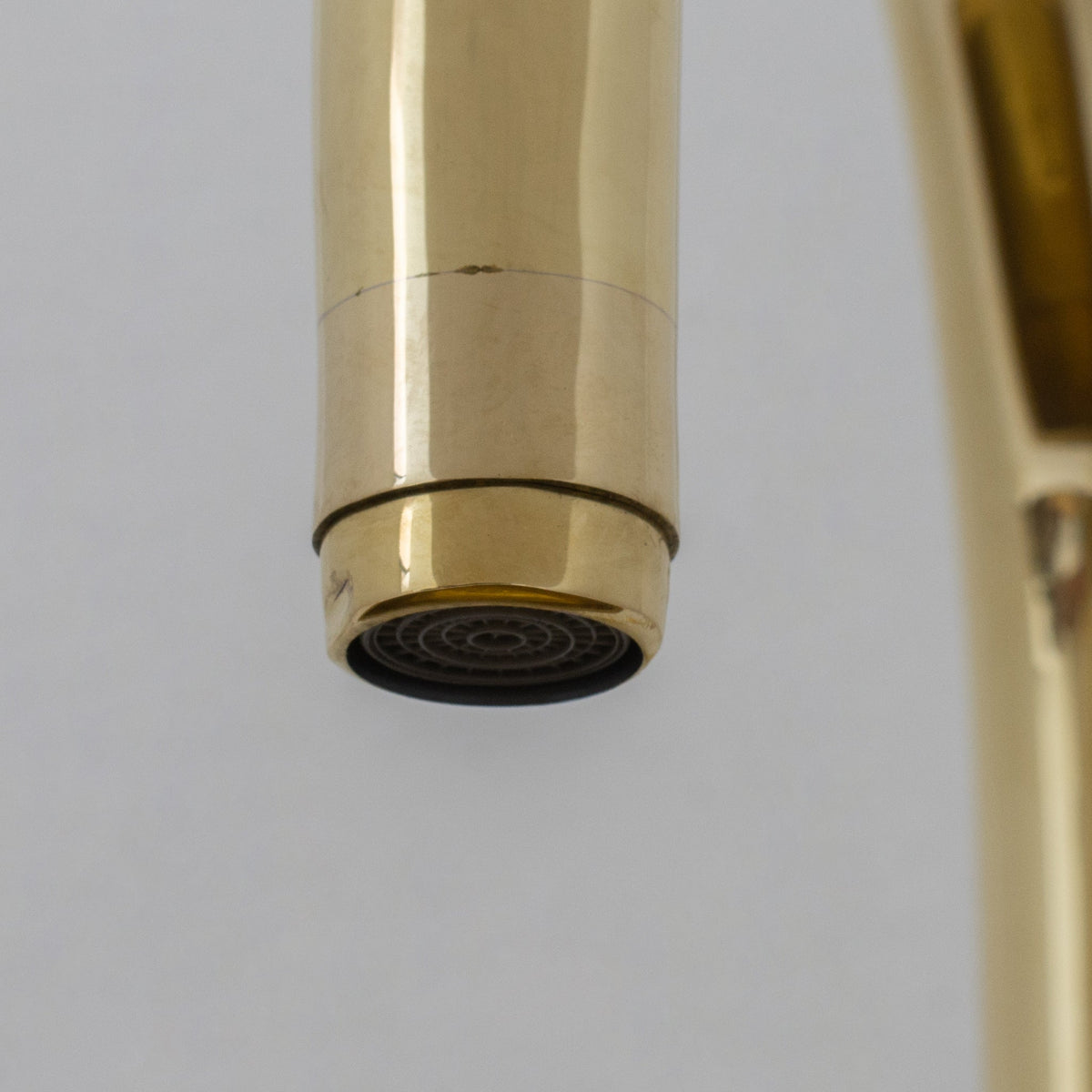 Unlacquered Brass Widespread Kitchen Faucet, Solid Brass 3-Holes Deck Mount Faucet, Simple Cross Handles