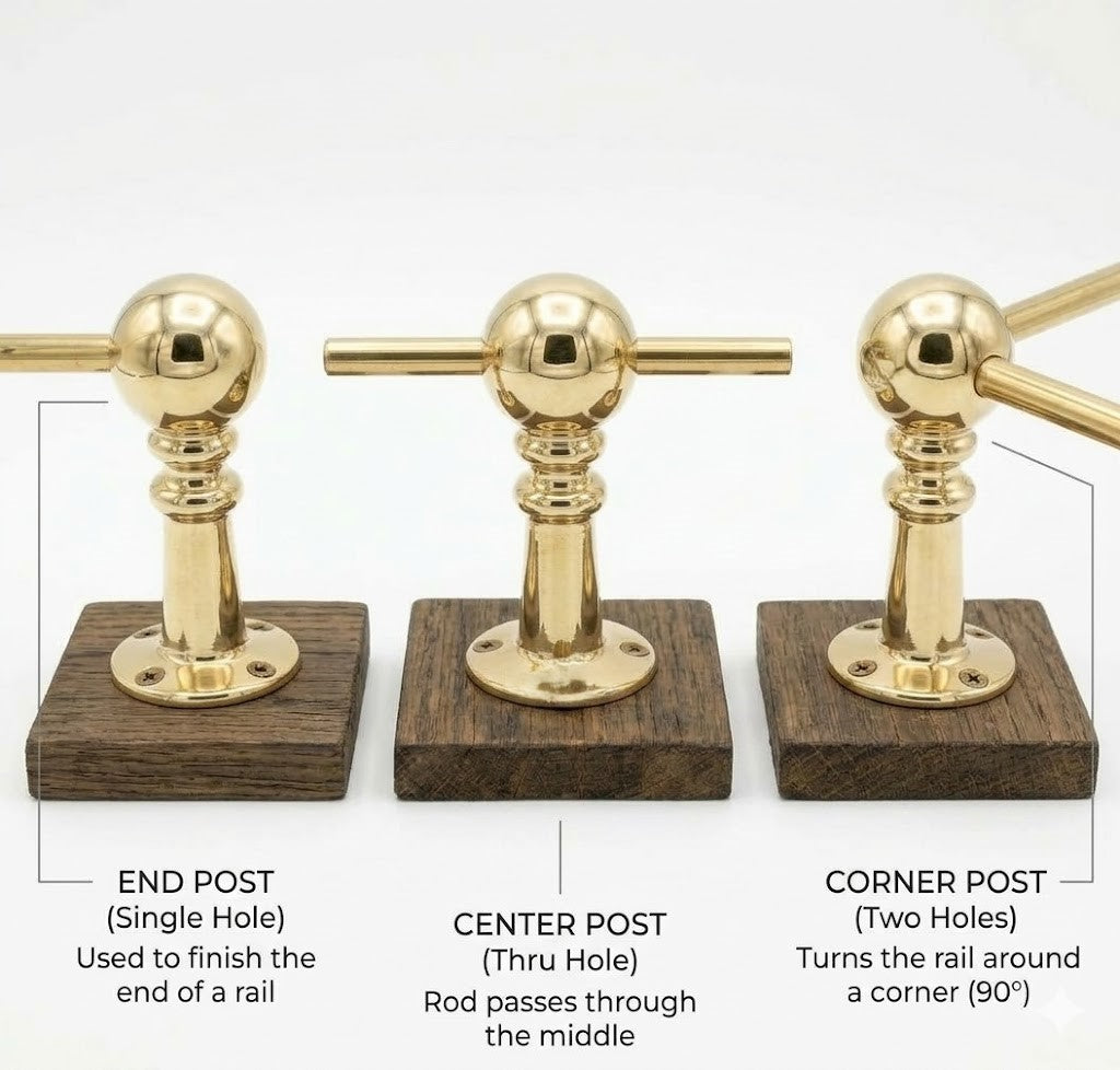 Solid Brass Gallery Rail – Handmade Cabinet & Shelf Brass Railings